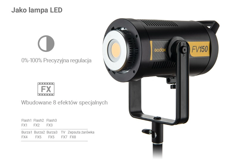 Lampa Godox HSS Flash LED Light FV200 